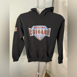 Black CCM Chicago hoodie‎ kids XL